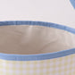 Yellow Pumpkin Applique Gingham Basket