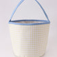 Yellow Pumpkin Applique Gingham Basket