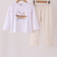 Khaki Puppy Fishing Embroidery Pants Set