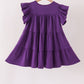 Purple ghost pumpkin sequin ruffle dress