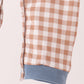 Brown turkey pumpkin embroidery gingham romper