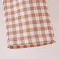Blue turkey pumpkin embroidery gingham pants set