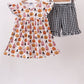 Pumpkin ruffle shorts set
