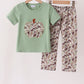 Camo Pumpkin Applique Pants Set