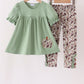 Camo Pumpkin Applique Ruffle Pants Set