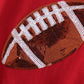 Maroon football sequin bubble