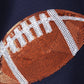 Navy football sequin bubble