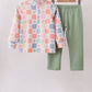 Pastel Daisy Checkerboard Jogger Set