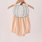 Khaki pumpkin applique bubble