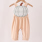 Khaki pumpkin applique romper