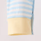 Blue airplane embroidery stripe romper