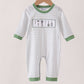 Green tools embroidery romper
