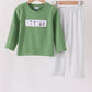 Green tools embroidery pants set