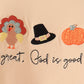 God is great god is good embroidery romper