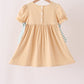 God is great god is good embroidery ruffle dress