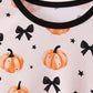 Bow pumpkin bamboo pajama set