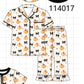 Bow pumpkin bamboo ruffle pajama set