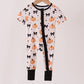 Bow pumpkin bamboo romper