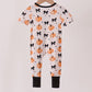 Bow pumpkin bamboo romper