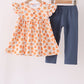 Pumpkin Bow Ruffle Pants Set