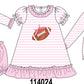 Pink football sequin stripe dress