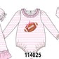 Pink football sequin stripe bubble