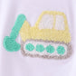 Green excavator french knot stripe pants set