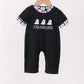 Black Ghost Embroidery Romper