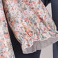 Floral smocked lace ruffle pants set