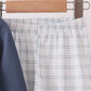 Teal pocket plaid pants set