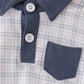 Teal pocket plaid bubble