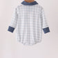 Teal pocket plaid bubble