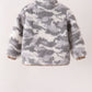 Grey camouflage fleece jacket
