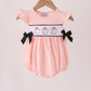 Pink Ghost Embroidery Ruffle Bubble