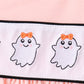 Pink Ghost Embroidery Ruffle Bloomer Set