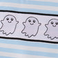 Blue Ghost Embroidery Stripe Top