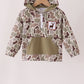 Camouflage deer embroidery hoodie