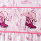 Pink Cowboy boots Smocked Bloomer Set