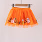 Orange pumpkin bat sequin tutu skirts
