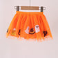 Orange pumpkin bat sequin tutu skirts