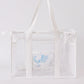 White clear waterproof beach travel bag
