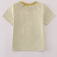 Green pinecone embroidery stripe top