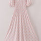 Pink floral print mom dress