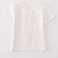 Flag bow ice-cream sequin mom&me top