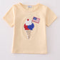 Ice cream flag sequin mom&me top