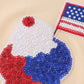 Ice cream flag sequin mom&me top