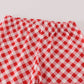 Red farm smocked pants set