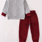 Maroon Mississippi embroidery pants set