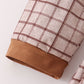 Brown plaid mom dress