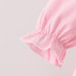 Pink Lil sister embroidery ruffle bubble